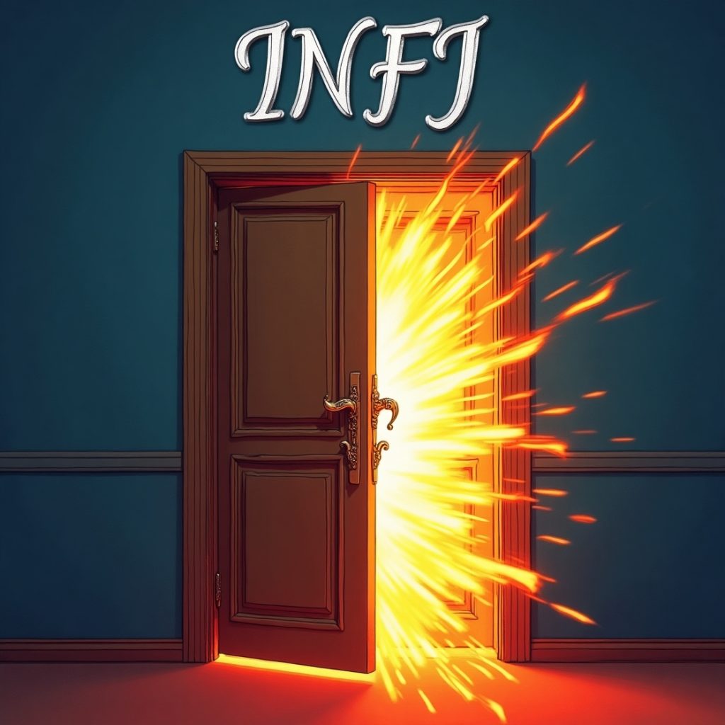Flux dev a bold vibrant illustration of a door slamming shut w 3