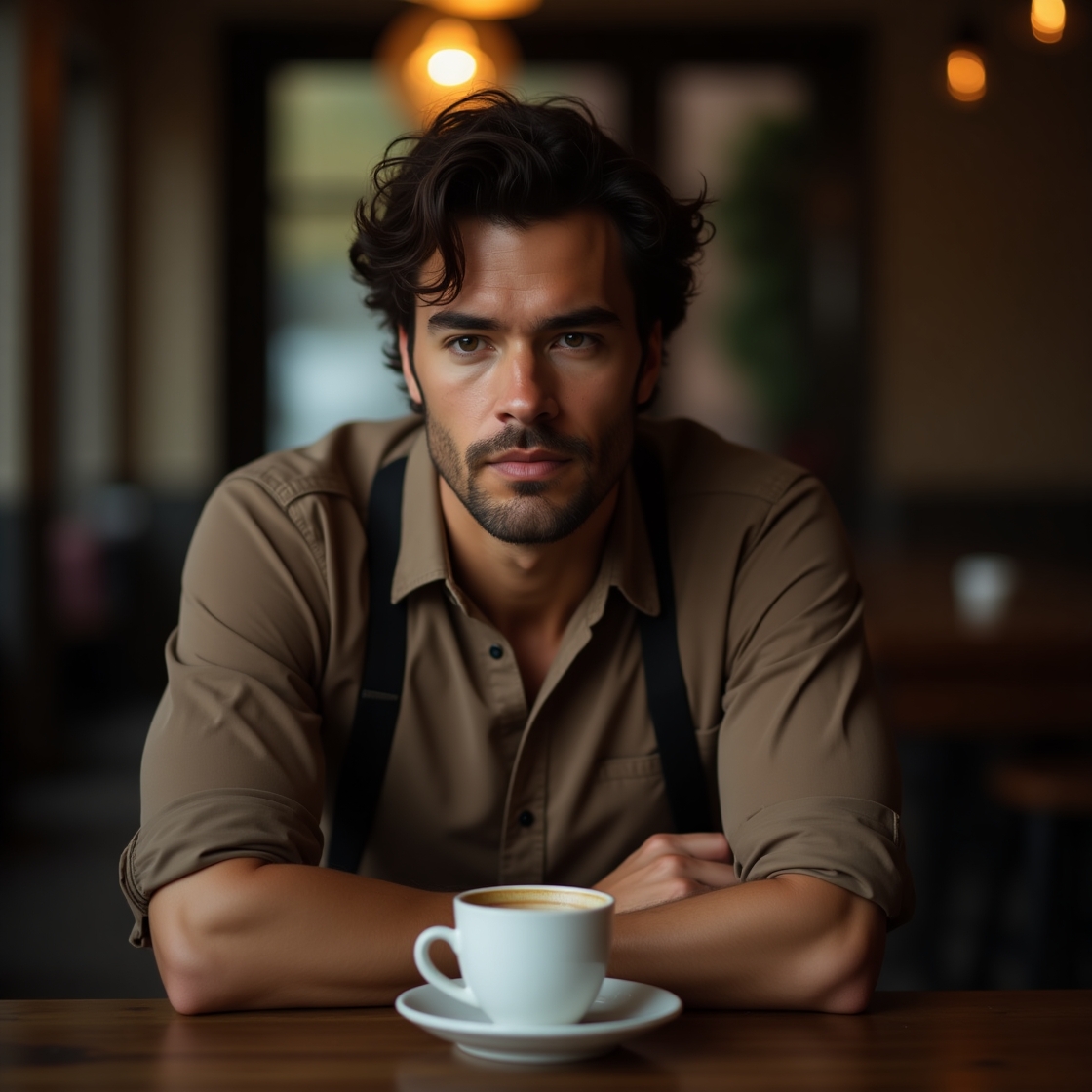 Flux dev a contemplative infj man with a introspective express 3