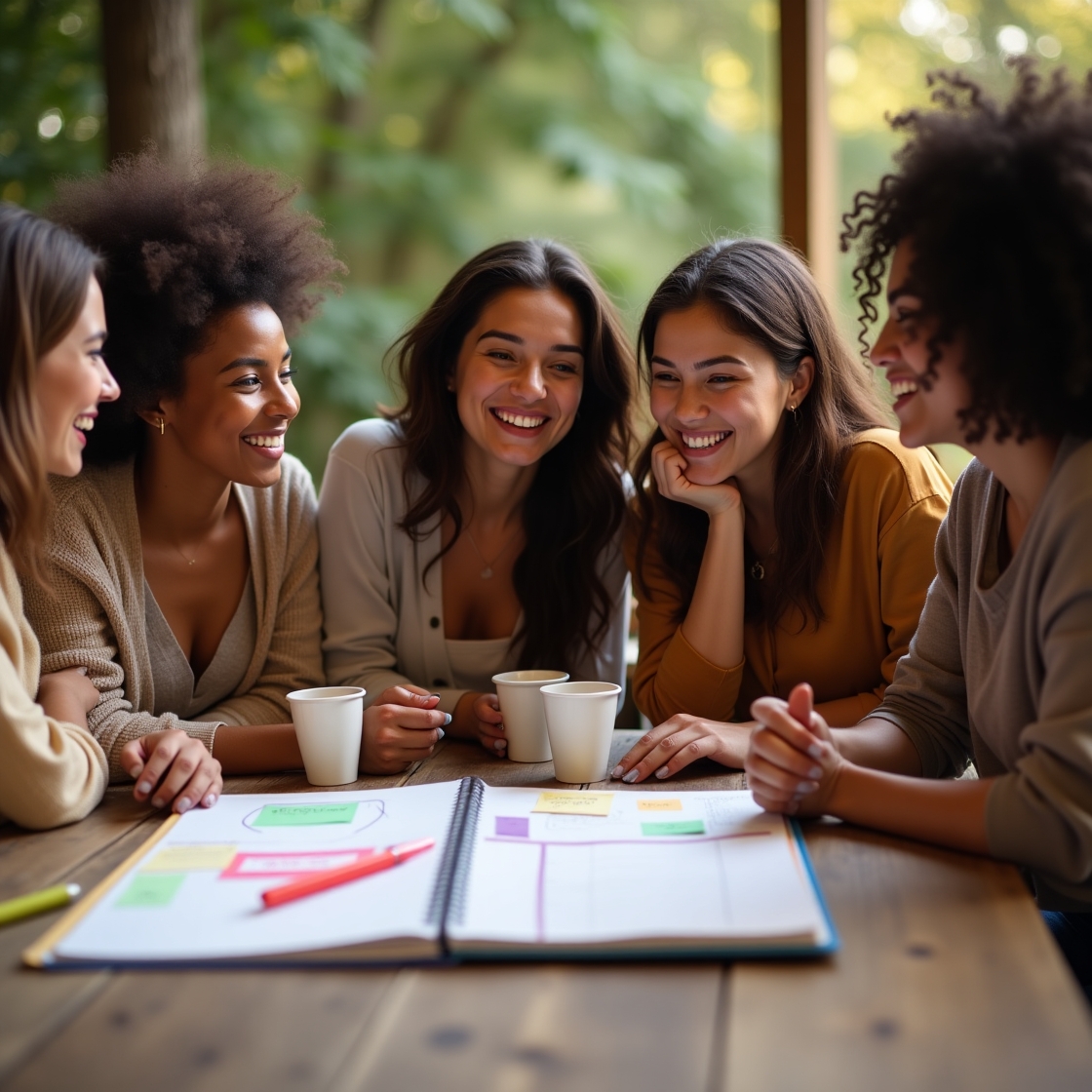 Flux dev a group of five friends diverse in age gender and ski 0