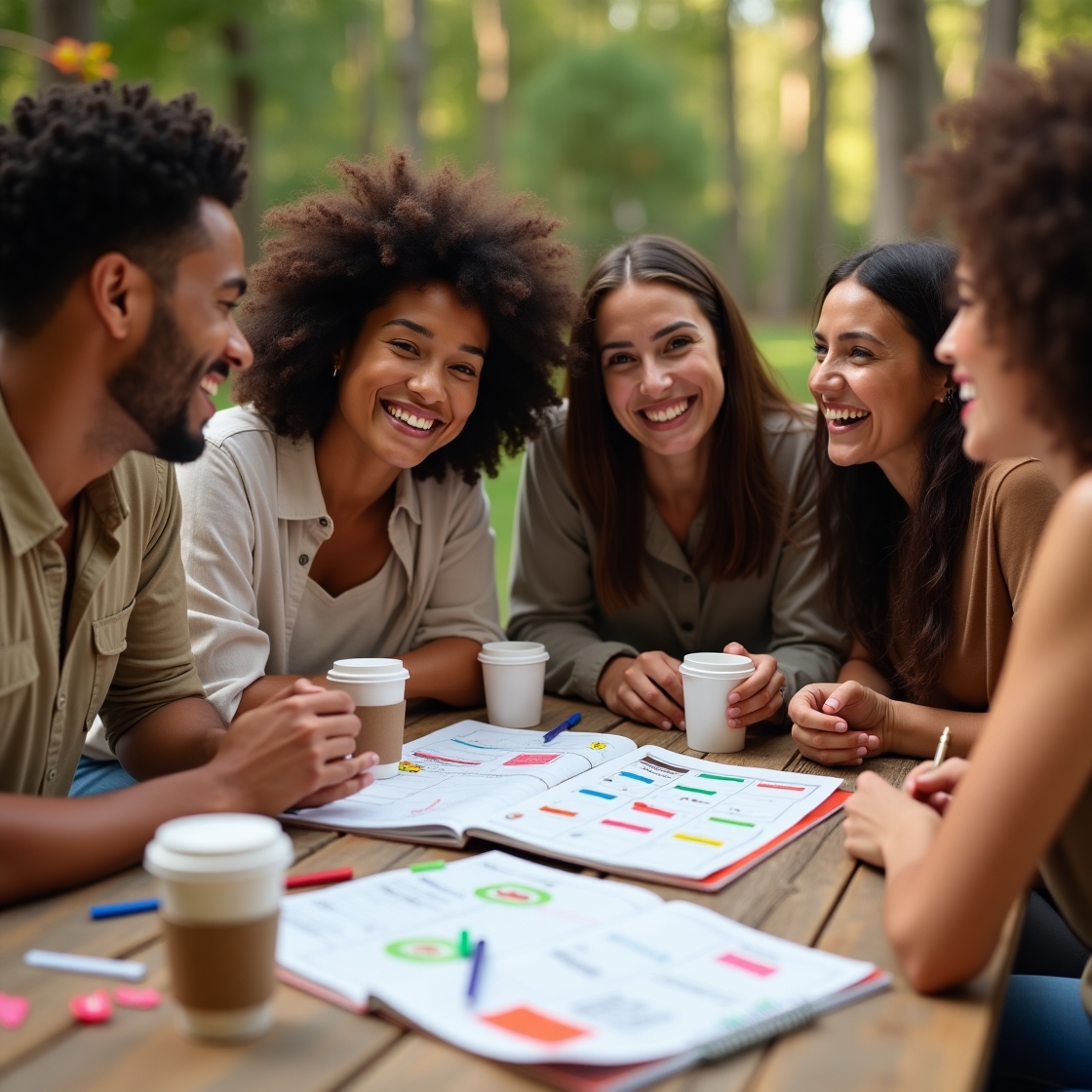 Flux dev a group of five friends diverse in age gender and ski 3