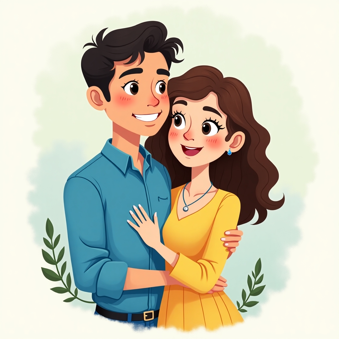 Flux dev a heartwarming illustration of an infj man and an isf 0
