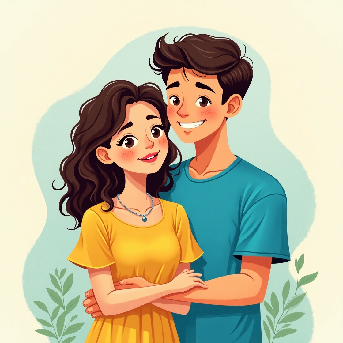Flux dev a heartwarming illustration of an infj man and an isf 3
