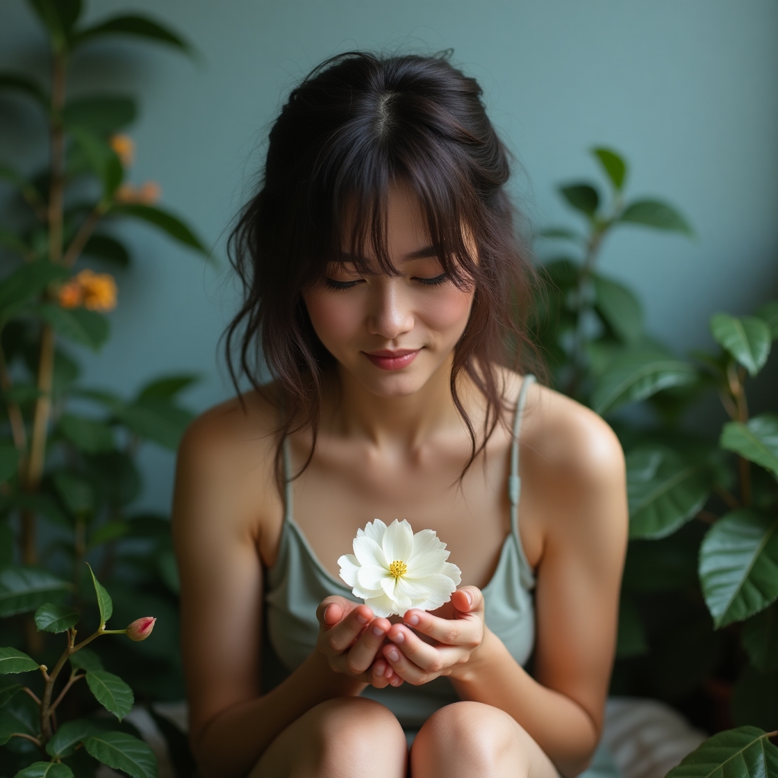Flux dev a serene and introspective infj individual with a gen 3