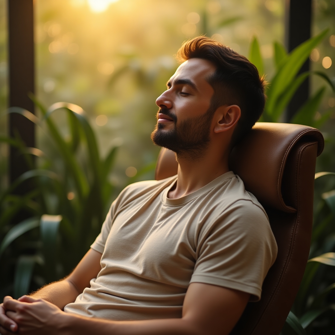 Flux dev a serene and introspective infj male is portrayed in 2