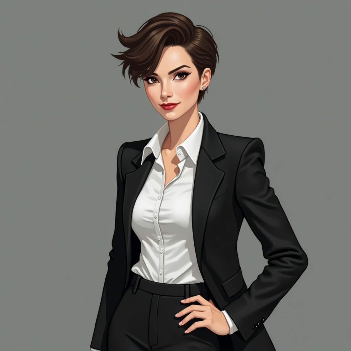 Flux dev a striking entj woman with angular facial features pi 1