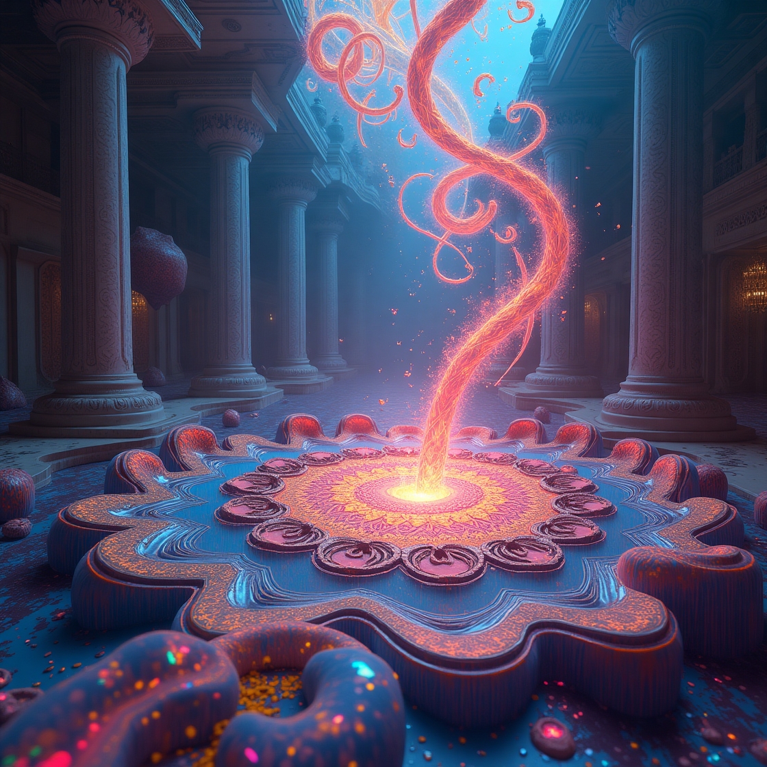 Flux dev a surrealist dreamscape depicting the hallucinogenic 0