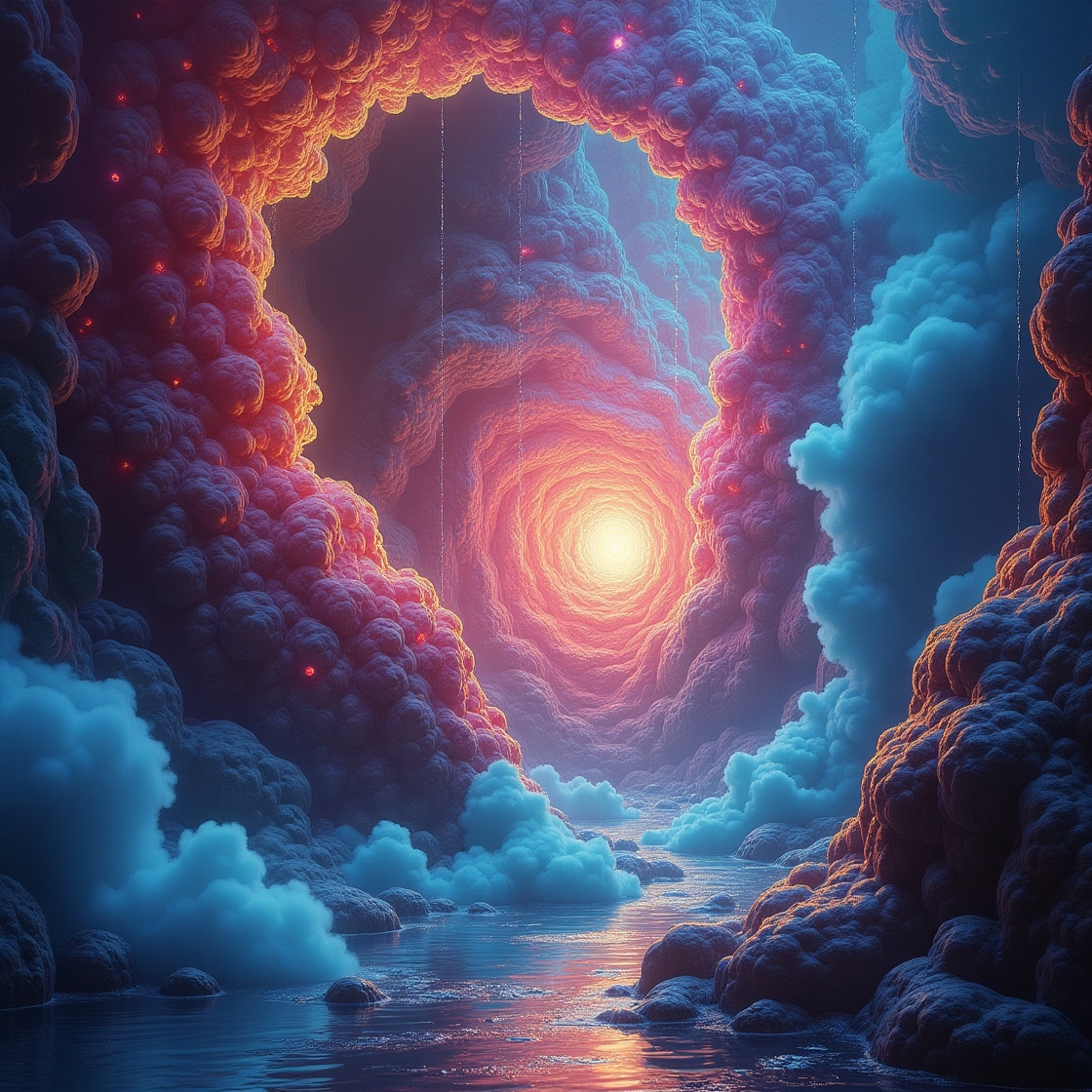 Flux dev a surrealist dreamscape depicting the hallucinogenic 1
