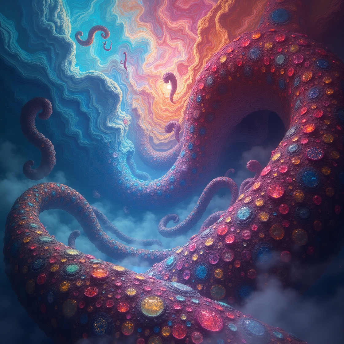Flux dev a surrealist dreamscape depicting the hallucinogenic 2