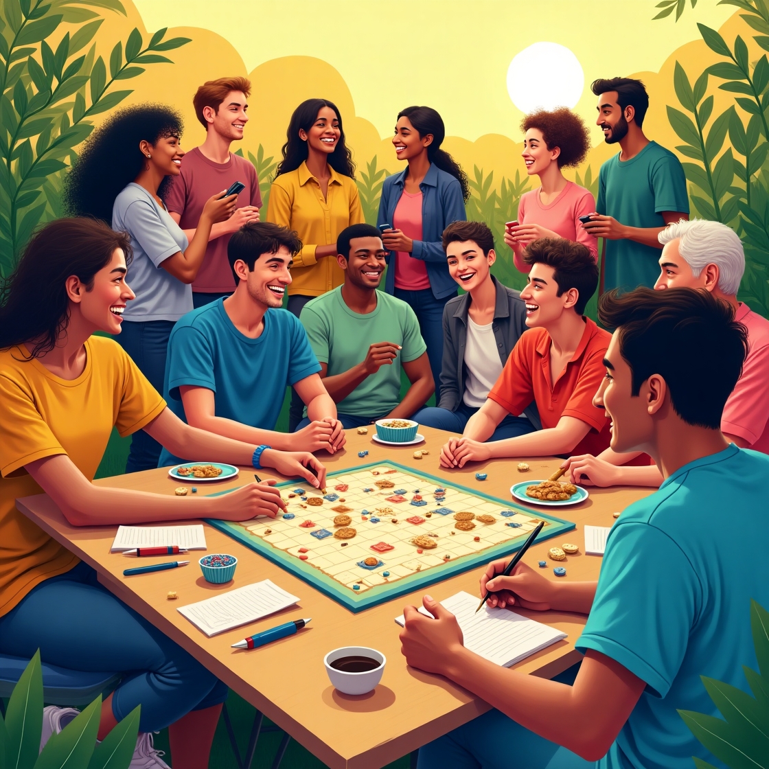 Flux dev a vibrant and colorful illustration of a diverse grou 0