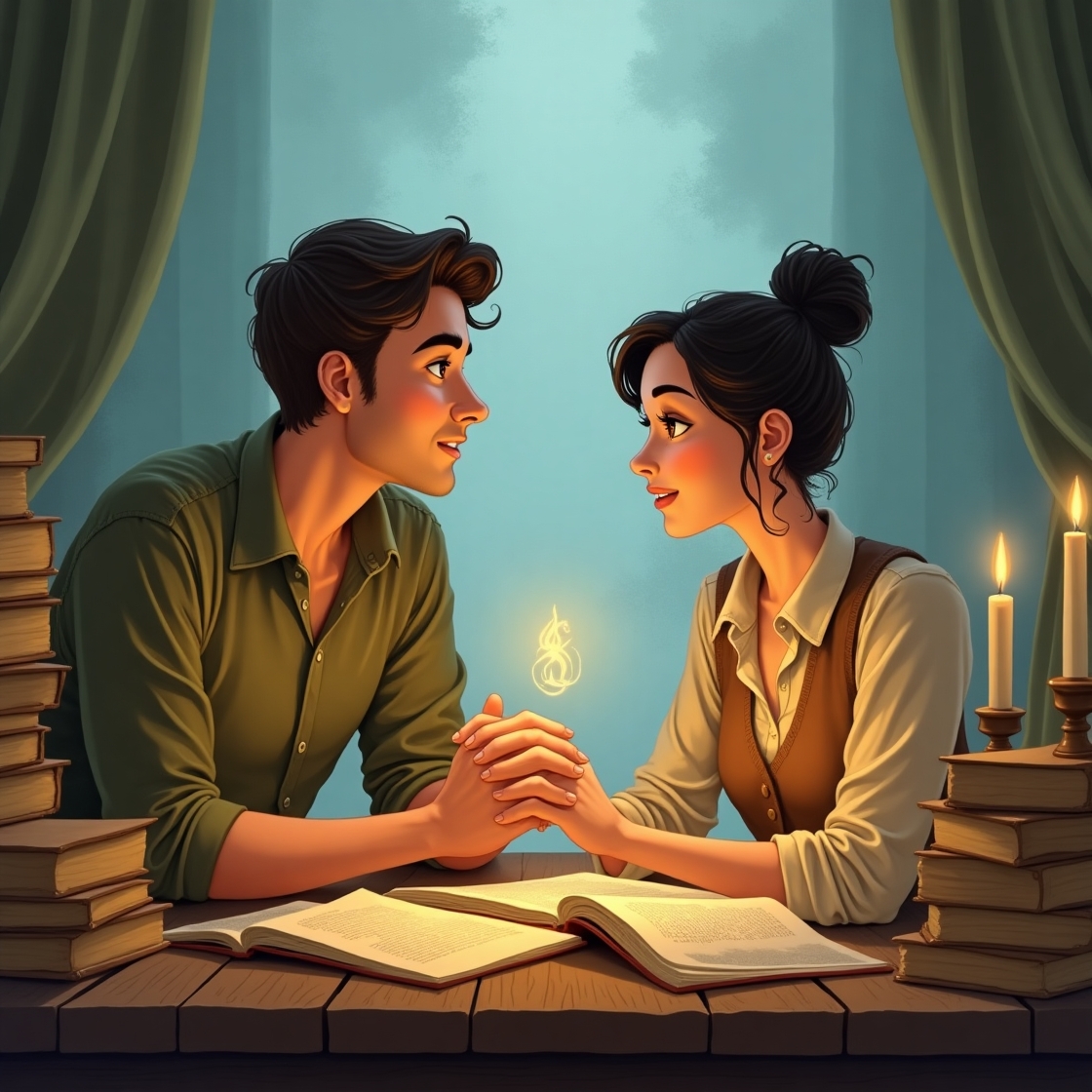 Flux dev a warm and intimate illustration depicting two indivi 0