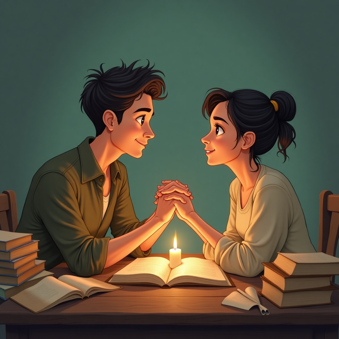 Flux dev a warm and intimate illustration depicting two indivi 1
