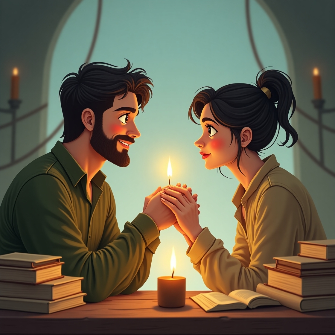 Flux dev a warm and intimate illustration depicting two indivi 2